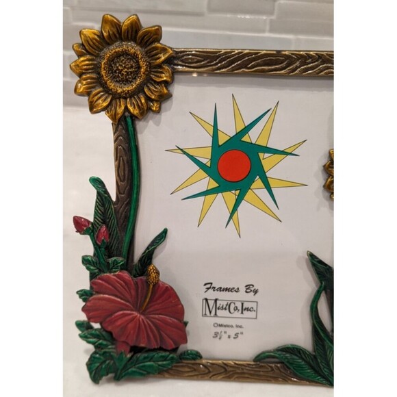 NEW~MistCo, Inc. Metal 3.5" X 5" Flowers & Hummingbird Picture Photo Frame - Picture 5 of 9